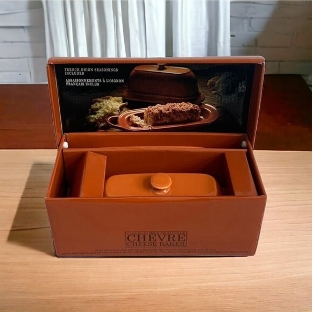 Gourmet Du Village Orange Cheese Baker Ceramic Casserole Dish 9.5"x3.5" NIB